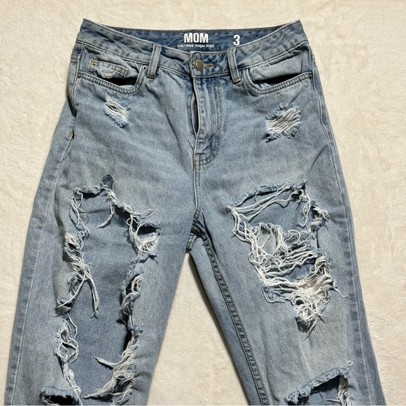 MOM Vintage High Rise Distress Jeans - Picture 2 of 15